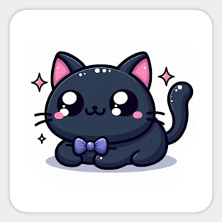 Kawaii Black Cat Sticker